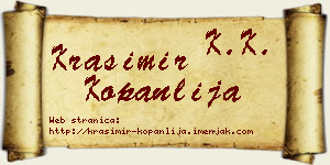 Krasimir Kopanlija vizit kartica